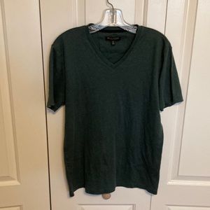 Mens Banana Republic Luxury Touch Green Medium Tall V-Neck